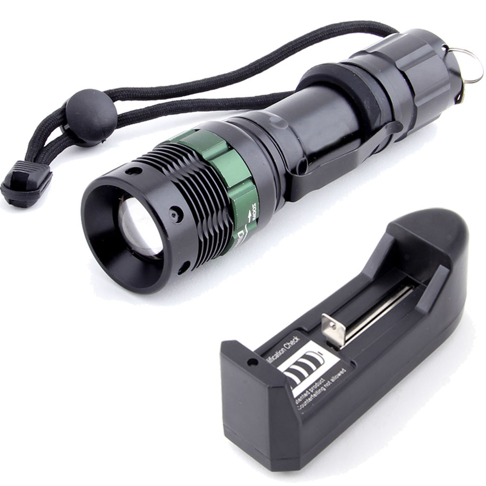 Светодиодный аккумуляторный фонарь 380LM CREE ZOOM