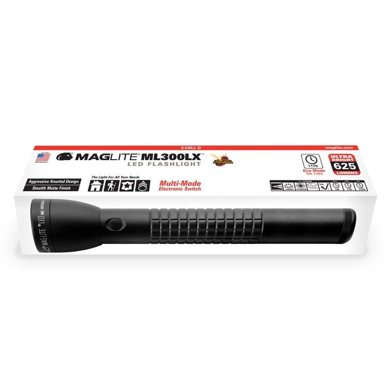 Фонарь-дубинка MAGLITE ML300LX 3G, 3D красный