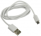 Кабель USB A "папа" - micro B "папа" 1 м, белый
