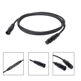 Кабель DMX 512 с разъемами XLR 3pin "папа" - XLR 3pin "мама" 5 метров