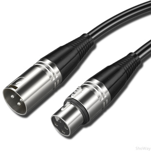 Микрофонный кабель для передачи аудиосигнала XLR 3pin "папа" - XLR 3pin "мама" 15 метров
