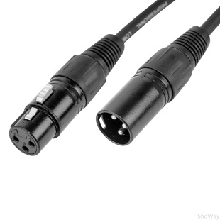 Кабель DMX 512 с разъемами XLR 3pin "папа" - XLR 3pin "мама" 2 метра