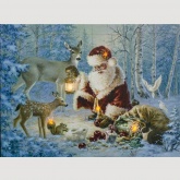 Световая картина Feron LT113 "Санта Клаус в лесу"