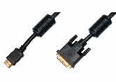 Кабель цифровой Plastic Gold HDMI "папа" - DVI-D "папа" D7.3мм 5 м