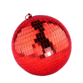 Зеркальный диско шар PartyMaker диаметр 20 см красный