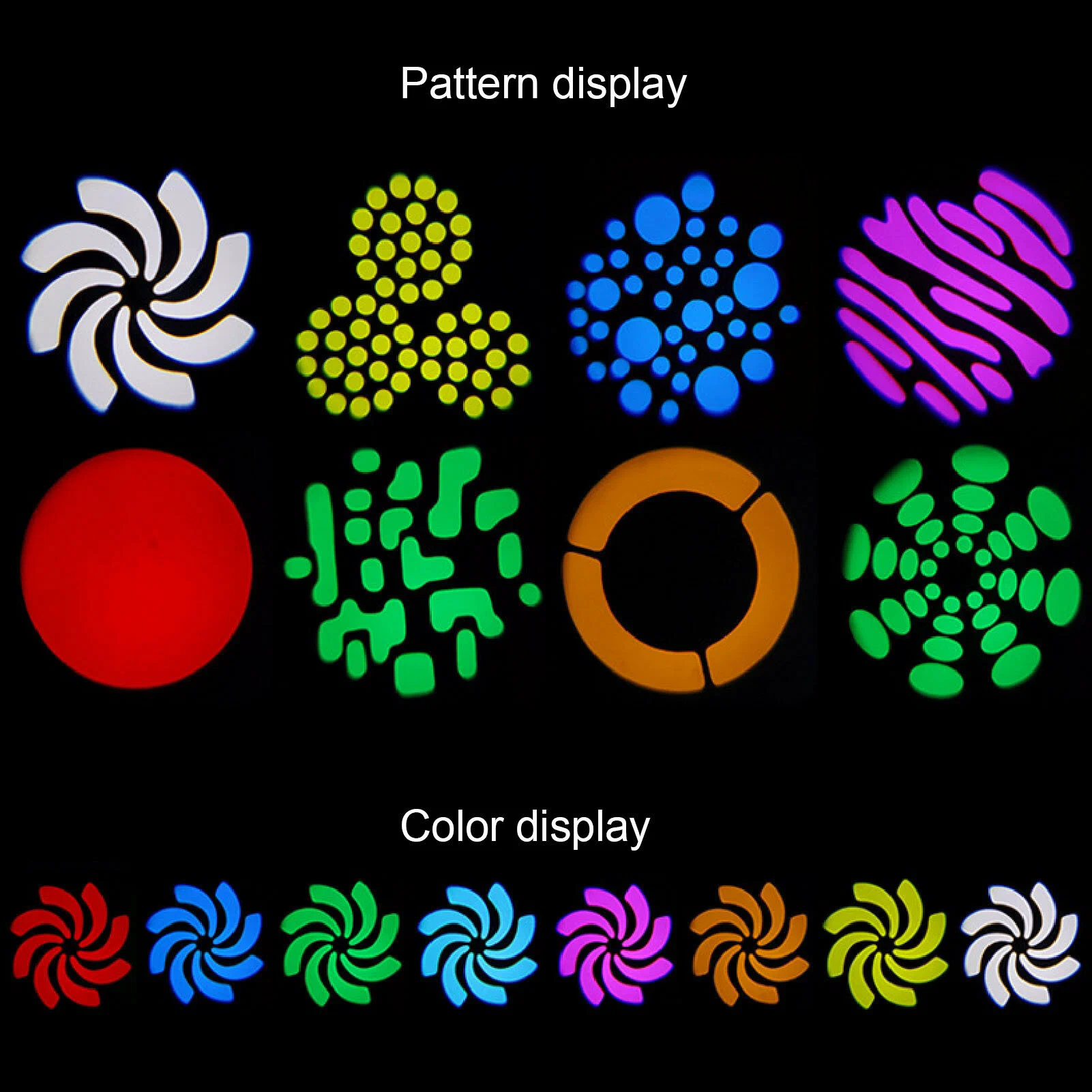 Вращающаяся голова PartyMaker 60W RGBW с гобо рисунками