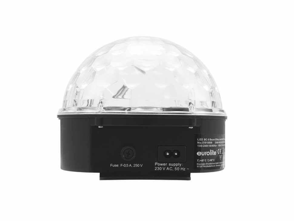 Светодиодный дискошар Eurolite LED BC-8 Beam Effect MP3