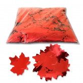 Конфетти металлизированное кленовые листья 5см красные 1кг