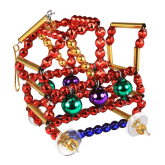 Ёлочная игрушка "Детская коляска" красный