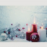Светодиодная картина Feron LT114 "Свечи в снегу"