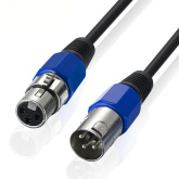 Цифровой кабель DMX512 для сценического освещения XLR 3-pin "штекер" - XLR 3-pin "гнездо" 1 метр