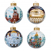 Набор новогодних шаров "Москва"