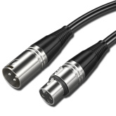 Микрофонный кабель для передачи аудиосигнала XLR 3pin "папа" - XLR 3pin "мама" 1.5 метра