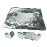 Конфетти металлизированное сердца 4,1см серебро 1кг