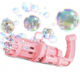 Пузырь машина "Миниган" для мыльных пузырей пулемет Гатлинга розовый
