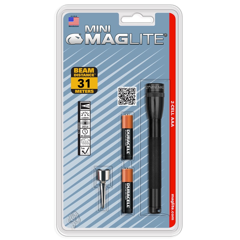 Фонарь MAGLITE, Mini, 2AAA, черный