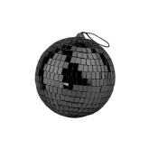 Зеркальный диско шар PartyMaker диаметр 3 см черный