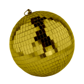 Зеркальный диско шар PartyMaker диаметр 30см золотой