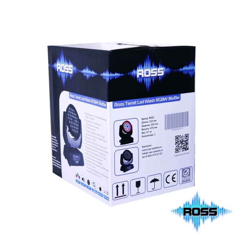 Вращающаяся голова Ross Terret Led Wash RGBW 36x10W