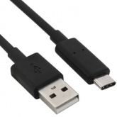 Кабель USB A - USB Type-C пластик, 1 м, черный