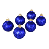 Набор новогодних шаров "Синий бархат"