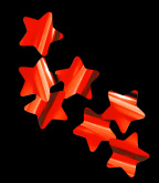 Конфетти металлизированное звезды 4см красные 50гр