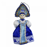 Кукла - подвеска "Девушка в синем"