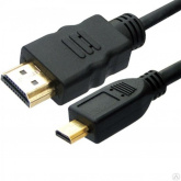 Кабель цифровой Plastic Gold MICRO HDMI "папа" - HDMI "папа" OD4.0мм с ферритами 1.5 м