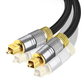 Оптический кабель Toslink "штекер" - Toslink "штекер" для подключения аудиоаппаратуры, резьбовой 1 метр