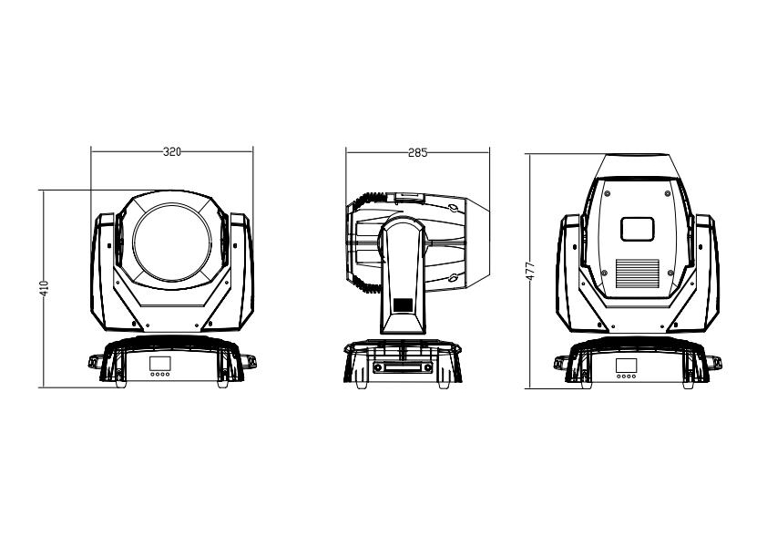 Вращающаяся голова INVOLIGHT LEDMH77B