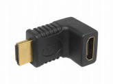 Переходник Plastic Gold HDMI "папа" - HDMI "мама" угловой