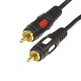 Шнур GOLD 2 RCA - 2 RCA, 5 м, черный