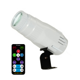 Светодиодный прожектор PartyMaker LED PinSpot 15W RGBW с пультом, белый