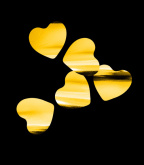 Конфетти металлизированное сердца 4см золото 50гр