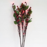 Световая фигура "Красные ягоды с листьями" LD218B