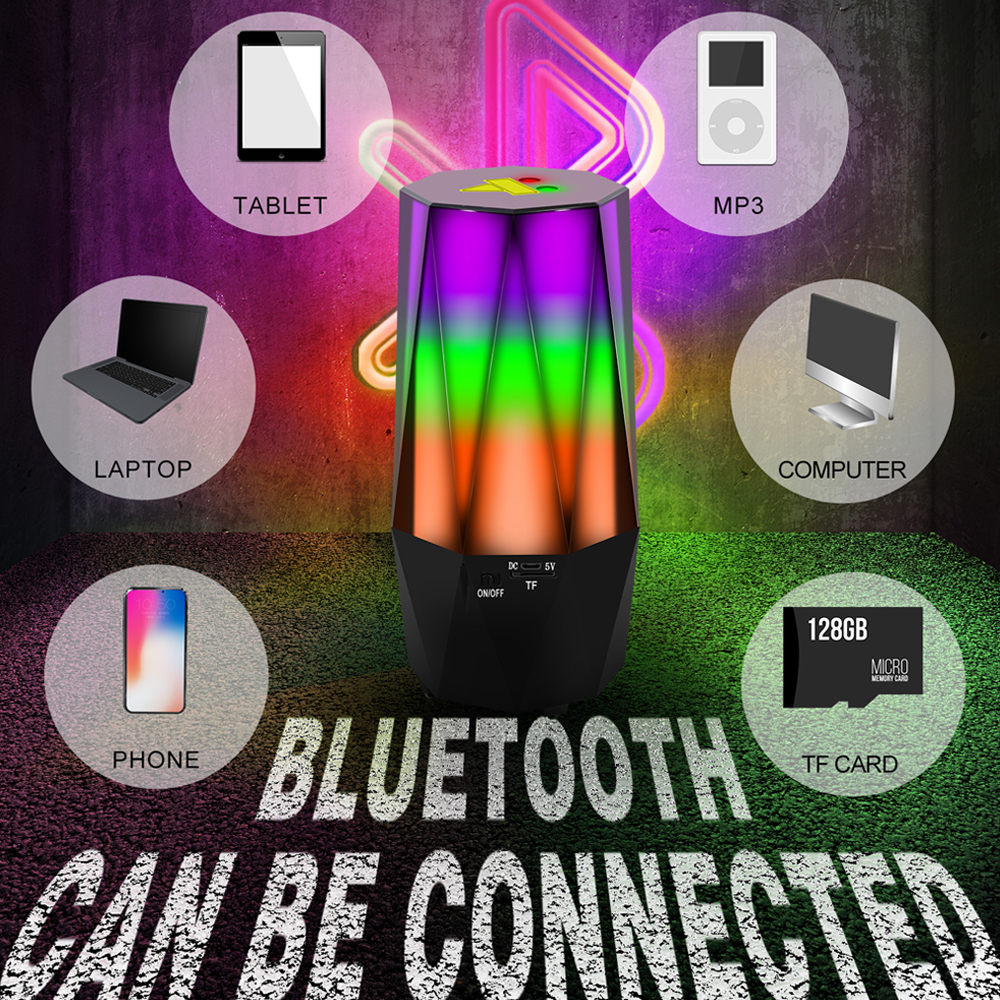 Колонка с led подсветкой и лазерами PartyMaker Music light