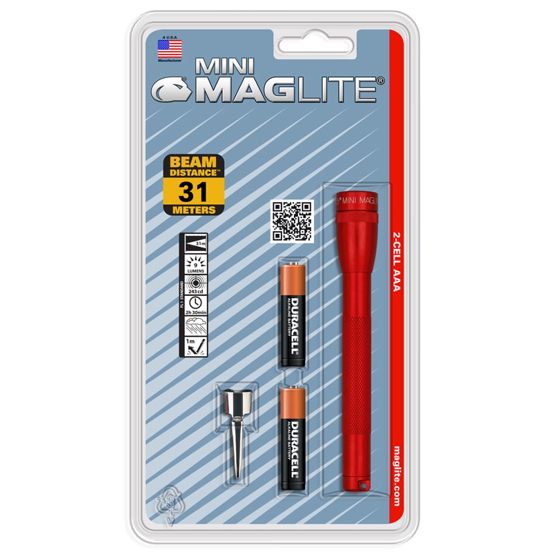 Фонарь MAGLITE, Mini, 2AAA, красный
