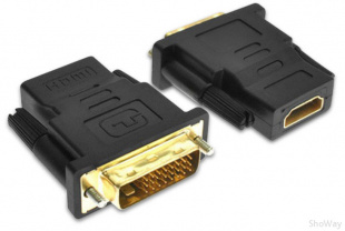 Переходник Plastic Gold HDMI "мама" - DVI-D "папа"