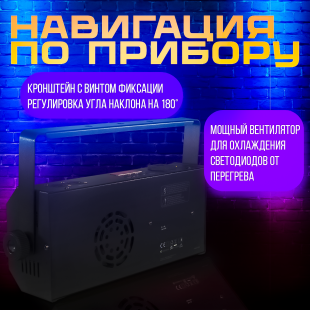 Ультрафиолетовый светодиодный прожектор PartyMaker Phantom UV 36 LED x 3w
