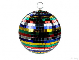 Зеркальный диско шар диаметр 10 см разноцветный