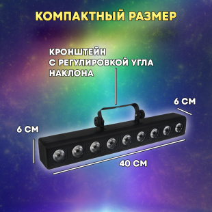 Светодиодный Прожектор PartyMaker LED BAR 9х10 RGВW 