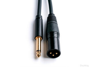 Аудиокабель Jack 6.3 мм моно папа– XLR папа 1 метр