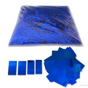 Конфетти металлизированное 10x20мм синее 1кг