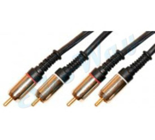 Кабель аудио Metal Gold 2xRCA "папа" - 2xRCA "папа" 3 м