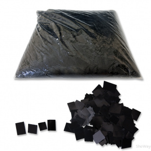 Конфетти металлизированное 6x6мм черное 1кг