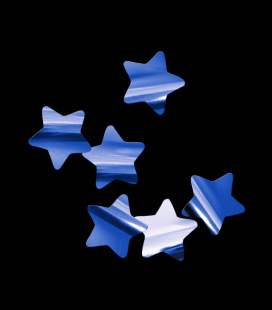 Конфетти металлизированное звезды 4см синие 50гр
