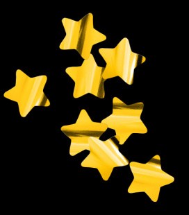 Конфетти металлизированное звезды 4см золото 50гр