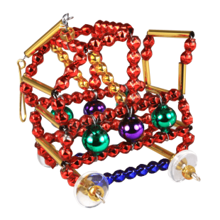 Ёлочная игрушка "Детская коляска" красный
