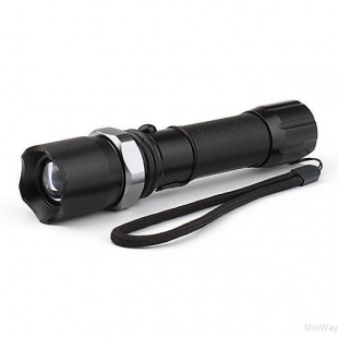 Ручной светодиодный фонарь Flashlight Black 380LM ZOOM