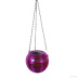 Зеркальное подвесное кашпо в форме диско-шара, 15 см пурпурное